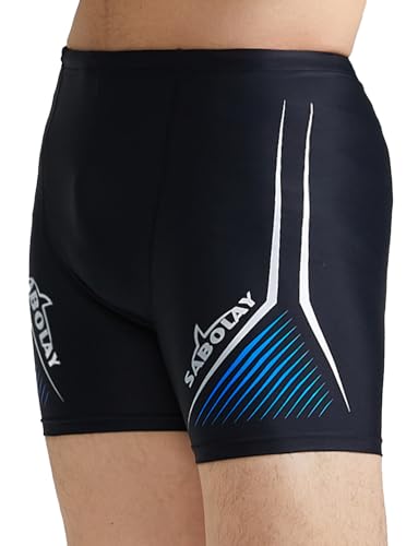 Herren Swim Jammers Competitive Racing Swimming Shorts Quick Dry Athletic Endurance Trunks Training Bathing Solid Swimsuit Swimwear Schwarz von Panegy
