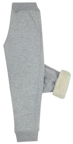 Kinder Unisex Casual Fleece Pull On Hose Schule Spielen Trainingsanzug Classic Bottom Soft Jog Pants Jogger Jugend Aktiv Athletisch Sweatpants Sport Outwear Hellgrau 10-12 Jahre von Panegy
