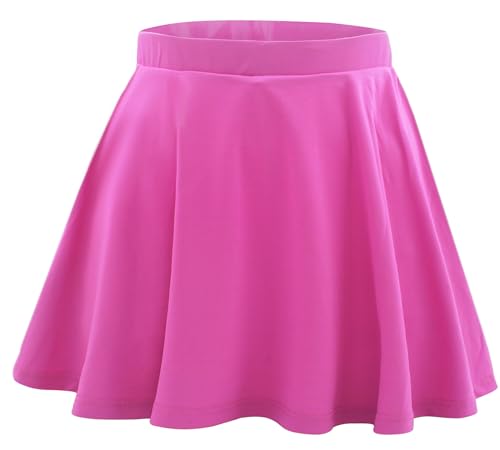 Mädchen Kinder Ballett Tanz Rock Casual Mini Plain Plissee Rock ausgestellte Flowy High Waisted Schule Skort Kinder Sommer Short Skort Rosa 5-6 Jahre von Panegy