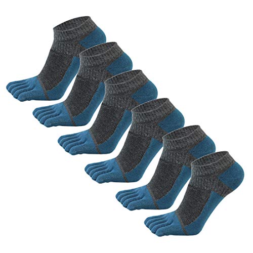 Panegy 6 Paar Sport Laufende Zehensocken Sneaker Socken Männer Sommer Baumwolle Atmungsaktiv Sportsocken von Panegy