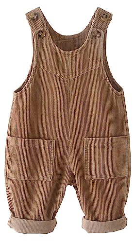 Panegy Baby Boys Corduroy Overalls Kids Solid Color Loose Striped Dungarees with Adjustable Overalls Suspender Trousers Button Shoulder Strap Jumpsuit Outfit Newborn Overalls Kids Brown 1-2 Jahre Panegy Baby Boys Corduroy Overalls Kids Solid Color Loose Striped Dungarees with Adjustable Overalls Suspender Trousers Button Shoulder Strap Jumpsuit Outfit Newborn Overalls Kids Brown 1-2 Jahre von Panegy