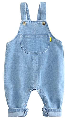 Panegy Baby Jeans Jumpsuit Boy Toddler Bib Jumpsuit Fashion Soft Cute Jean Overalls Washed Cotton Denim Overalls 2-3 Years von Panegy