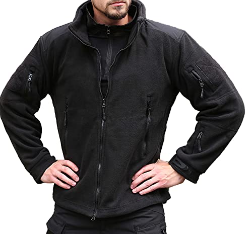 Panegy Fleecejacke Herren Tactical Stehkragen Outdoor Jacke Warm Übergangsjacke Winter Jacke Fleece Army Jacke von Panegy