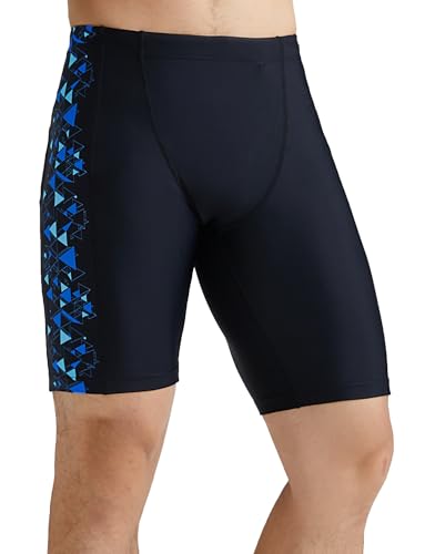 Panegy Herren Badehose Knielangen/Kurz Sportlich Schwimmhose Wassersport Eng Körperbetont Badeshorts Herstller 4XL/EU Größe XL-Schwarz 4 von Panegy