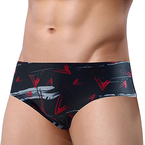 Panegy Herren Badehose Slip Schnelltrocknend Schwimmhose Wassersport Bademode Schwimm Badeslip Hersteller 5XL/ DE Größe XXL-Schwarz 5 von Panegy