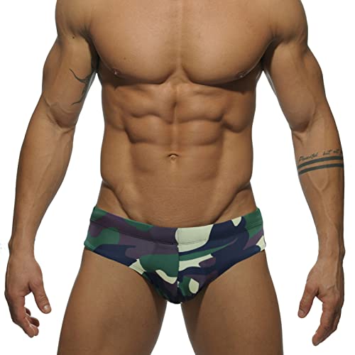 Panegy Herren Badehose Slip Swimming Briefs Enganliegend Körperbetont Bademode Schwimm Unterhose Hersteller XL/DE-Größe 48-50 - Grün von Panegy