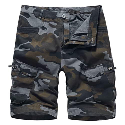 Panegy Herren Cargobermudas Kurz Chino Hose Legend Shorts Männer Freizeitshors Camouflage C Größe 34 von Panegy