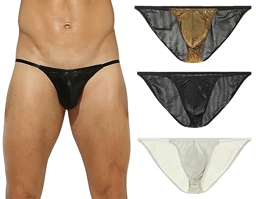 Panegy Herren G-String Low Rise Brief Männer Slips Set Tiefschutz Unterhosen Jockstrap String Größe XL-B-Mehrfarbe von Panegy