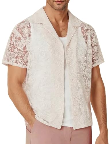 Panegy Herren Netz Unterhemd Durchsichtige Oberteil Luftig Netzshirt Mesh Reizwäsche Shirts Hersteller XXL/EU Größe XL-Weiß 3 von Panegy