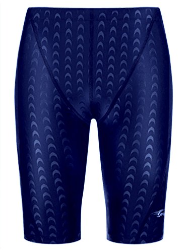 Panegy Herren Schwimmhose Wasserdicht Spandex Dacron Hälfte Badehose Einfarbig Männer Badeshorts Imitation Fischschuppenmuster Badehosen Shorts asiatische Größe 3XL - Blau von Panegy