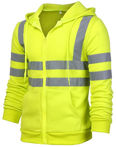 Panegy Herren Sicherheitsjacke Arbeitsjacke Warnschutzjacke Reflektierend Jacke Verkehr Mantel Größe L - Grün von Panegy