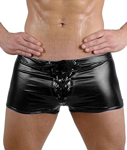 Panegy Sexy Badehose für Herren, modisch, Boardshorts, dehnbarer Badeanzug, Boyshorts, schwarz, Large von Panegy