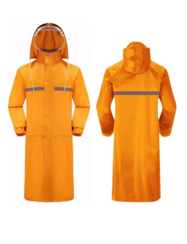 Regenmantel Wasserdicht Lange Regenjacke Erwachsene Sicherheitsponcho Frauen Männer Wiederverwendbar Reitrad Poncho Leichtgewichtige Reflektierende Regenbekleidung mit Kapuze Gelb XXL Regenmantel Wasserdicht Lange Regenjacke Erwachsene Sicherheitsponcho Frauen Männer Wiederverwendbar Reitrad Poncho Leichtgewichtige Reflektierende Regenbekleidung mit Kapuze Gelb XXL von Panegy