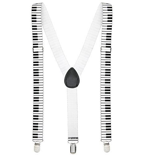 Hosenträger-schwarz weiß Musiker Piano Klavier Tasteninstrument von Panelize