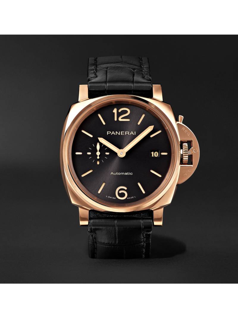 Panerai - Luminor Due Automatic 42mm Goldtech and Alligator Watch, Ref. No. PAM01041 - Men - Black von Panerai