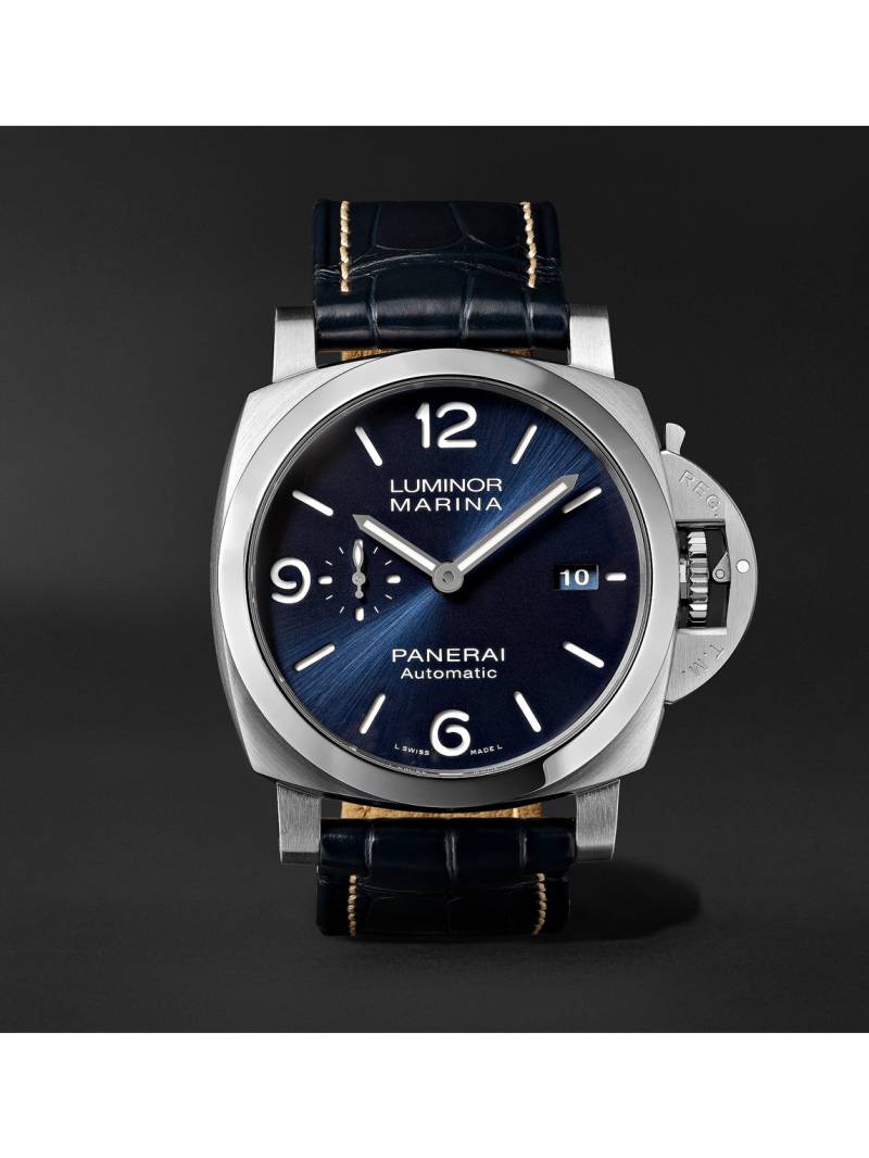 Panerai - Luminor Marina Automatic 44mm Stainless Steel and Alligator Watch, Ref. No. PAM01313 - Men - Blue von Panerai