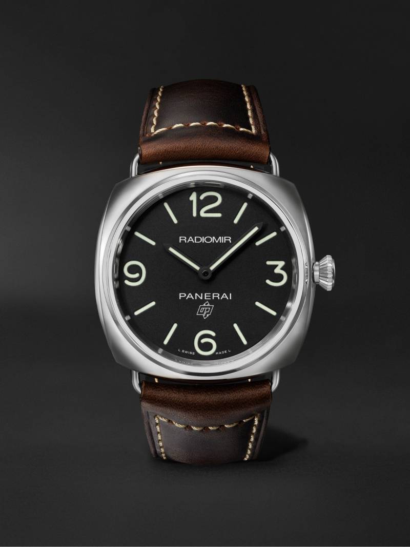 Panerai - Radiomir Base Logo Hand-Wound 45mm Stainless Steel and Leather Watch, Ref. No. PAM00753 - Men - Black von Panerai