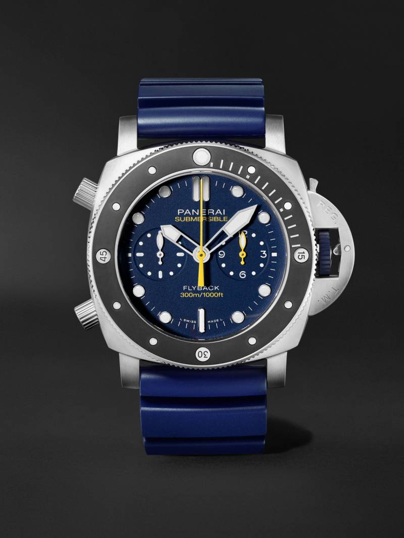 Panerai - Submersible Mike Horn Limited Edition Automatic Flyback Chronograph 47mm Titanium and Rubber Watch, Ref. No. PAM01291 - Men - Blue von Panerai