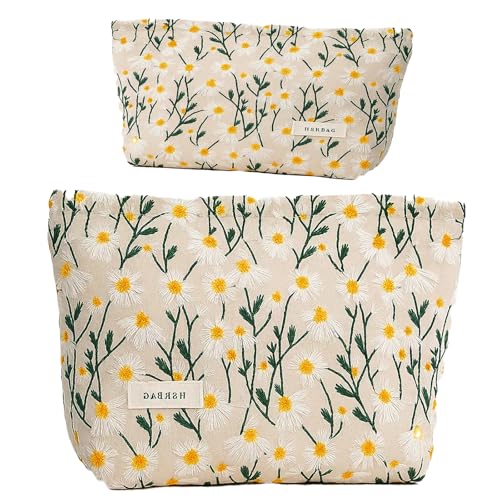 2er Set Kosmetiktaschen für Damen Mädchen – Kompakte Reisetaschen zum Schminken & Organisieren, für Reise Geschenk von PangWuu