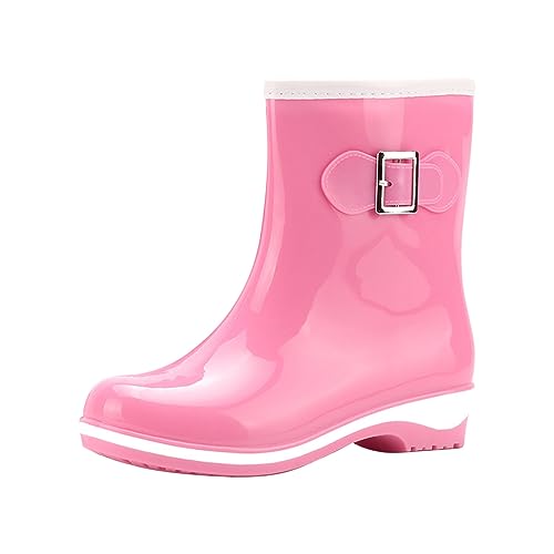Pangolin Frauen Mode Wellington Wasserdicht Gummi Regen Stiefel Rosa 40 EU von Pangolin