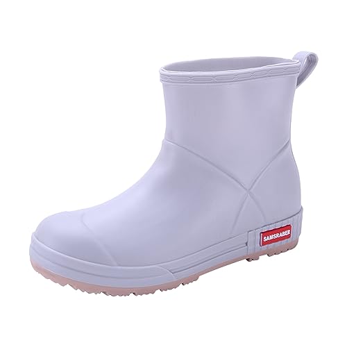 Pangolin Mode Regenstiefel Unisex Rutschfest Atmungsaktiv Draußen Wasserdicht Gummi Wellington Chelsea-Stiefel Grau 43 EU von Pangolin