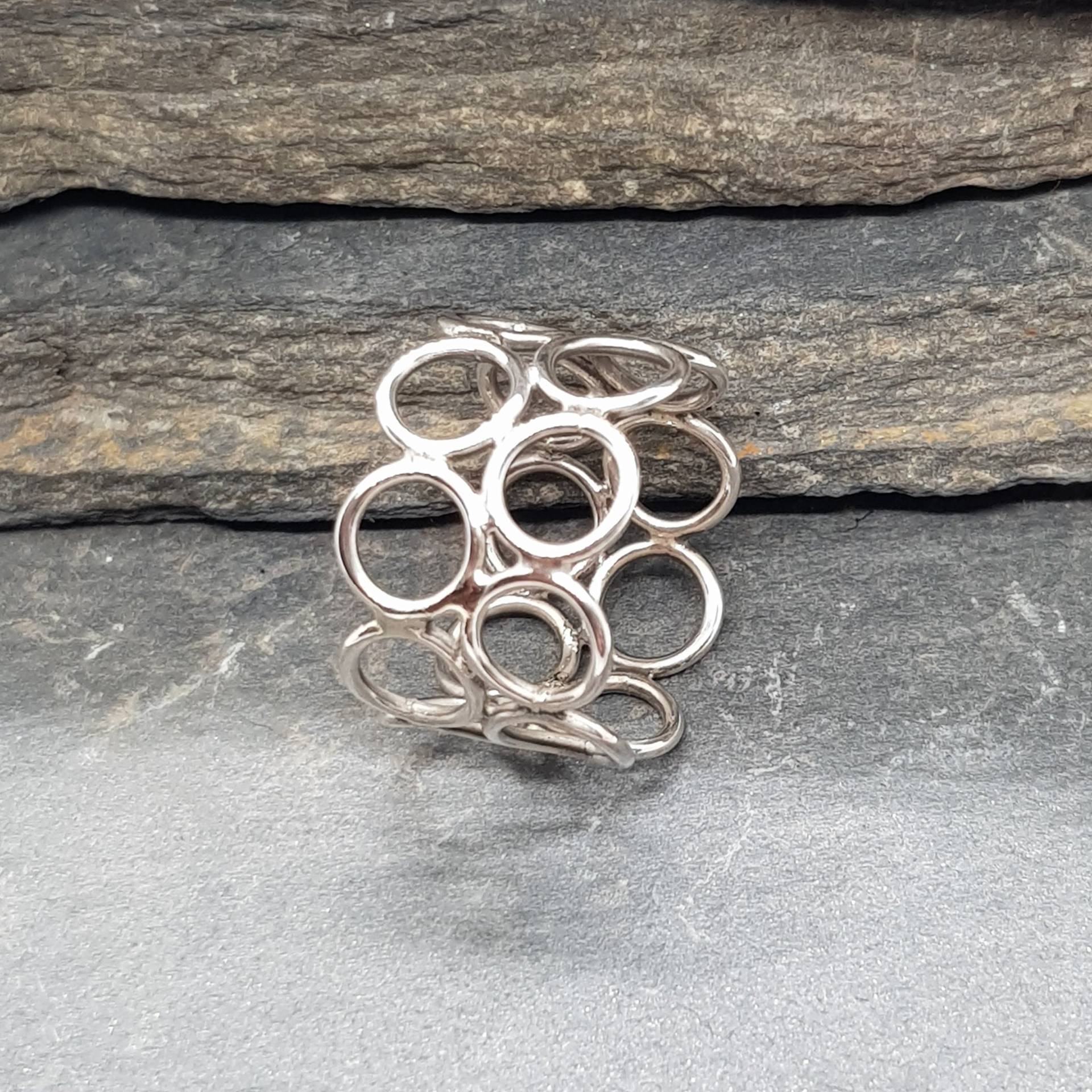Kreise Ring Aus Sterling Silber Kreise Ring Aus Sterling Silber von PangolinCreations