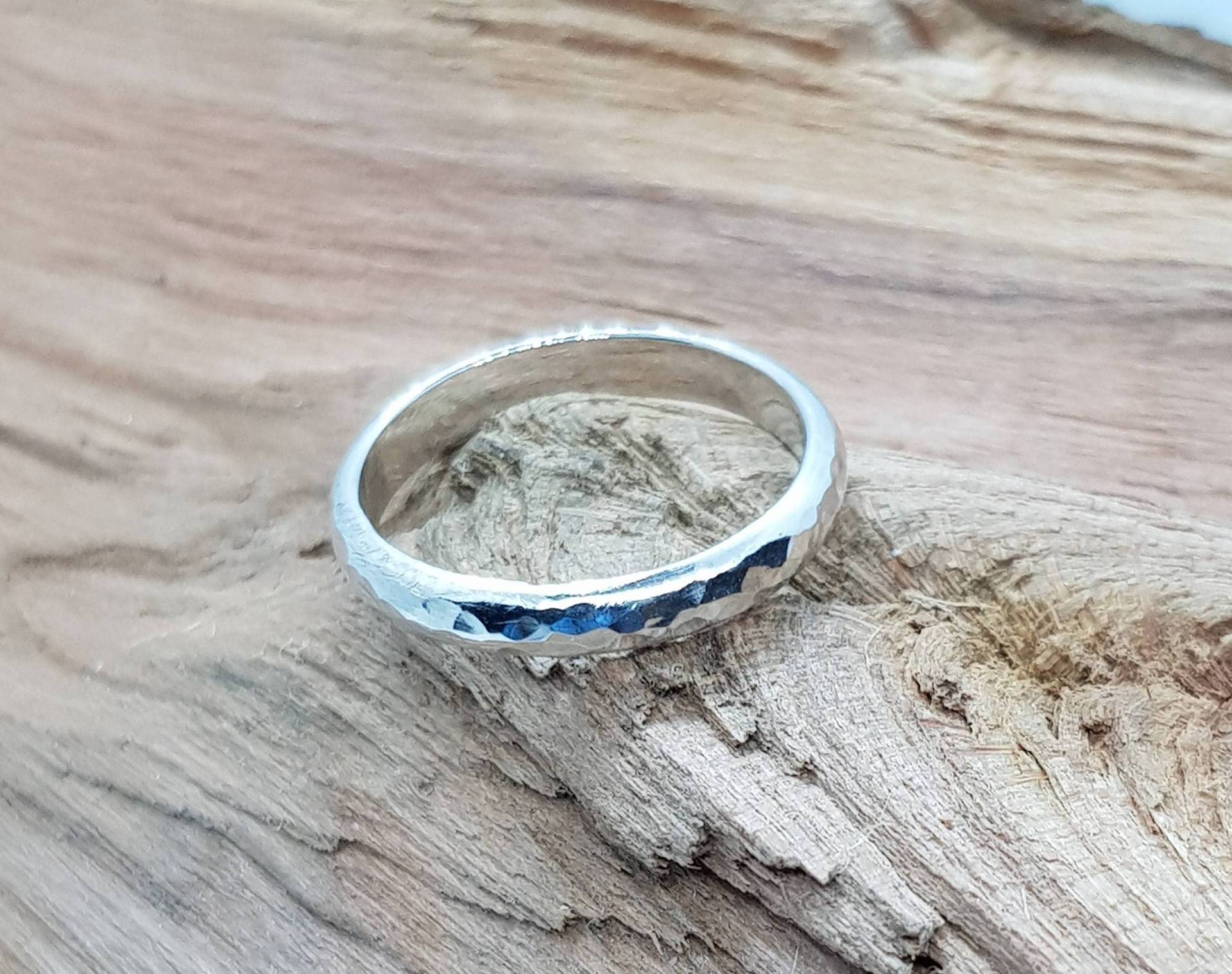 Sterling Silber Gehämmert D-Förmiger Stapelring/Midi Ring Sterling Silber Gehämmert D-Förmiger Stapelring/Midi Ring von PangolinCreations