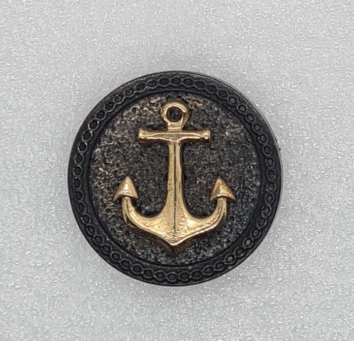 Anker Ansteckpin 24 Karat Vergoldet Und Schwarz Verchromt Hochwertig Zeitlos von Pangun