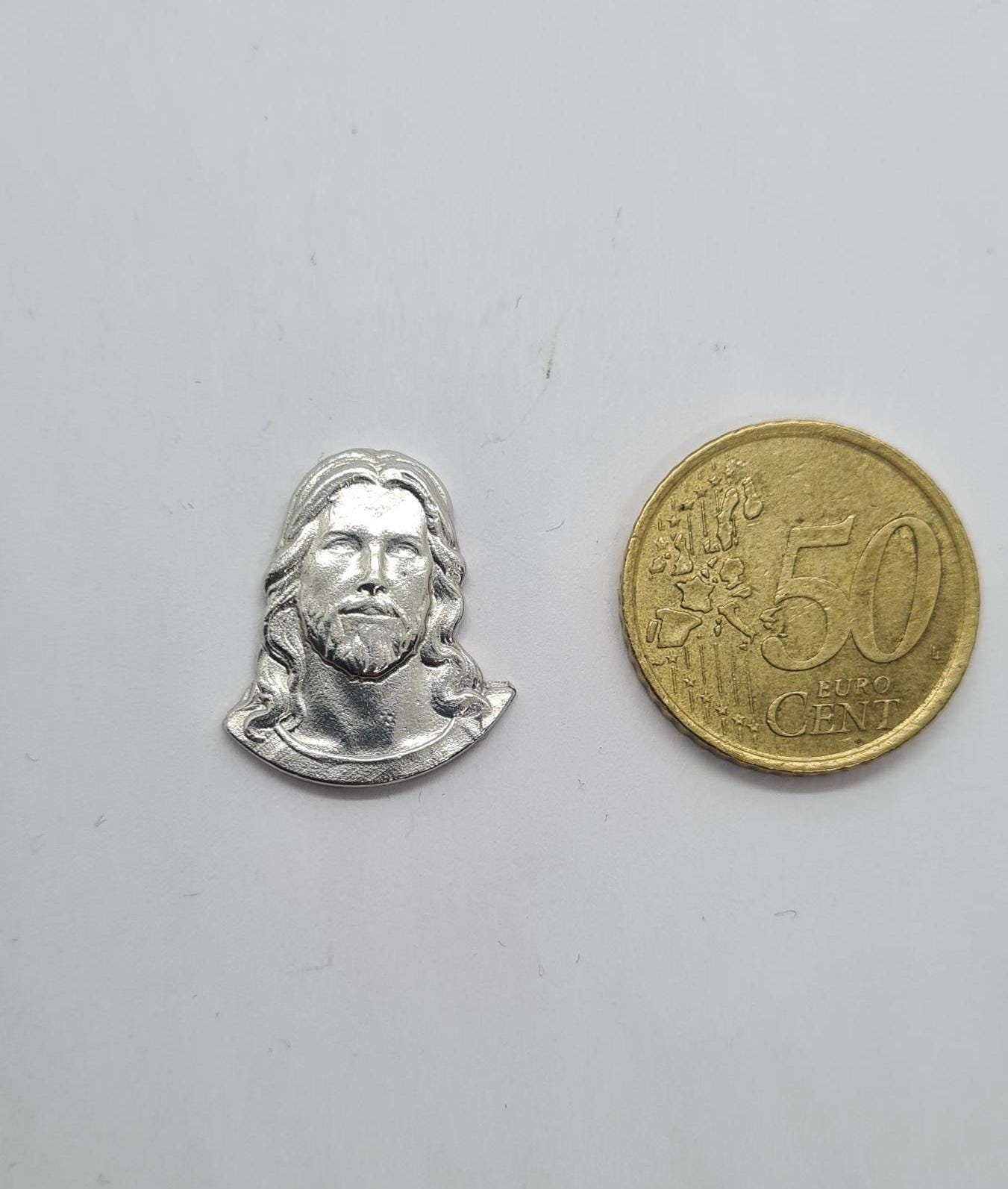 Relief Jesus Pin Anstecker | Silber Und Gold Farben| Metallisch Schmetterlingsverschluss Hochwertig Zeitlos von Pangun