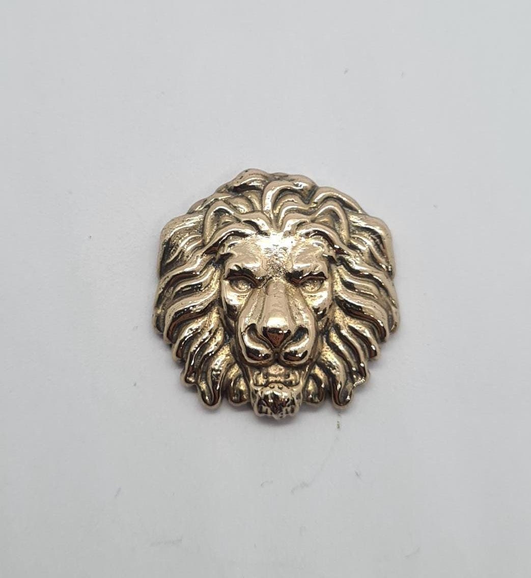 Relief Löwe Anstecker | Silber Und Gold Farben| Metallisch Schmetterlingsverschluss Hochwertig Zeitlos von Pangun