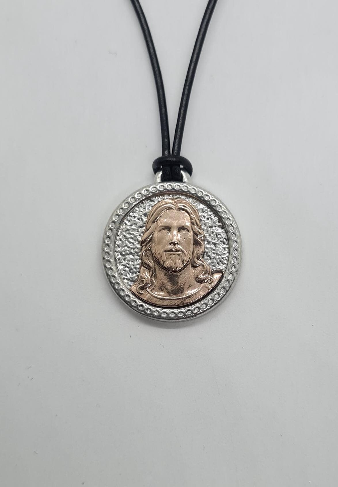 Relief Medaillon 24 Karat Vergoldet, Leder Halskette . Modeschmuck Handgefertigt, Anhänger Ist Blei - Und Nickelfrei von Pangun