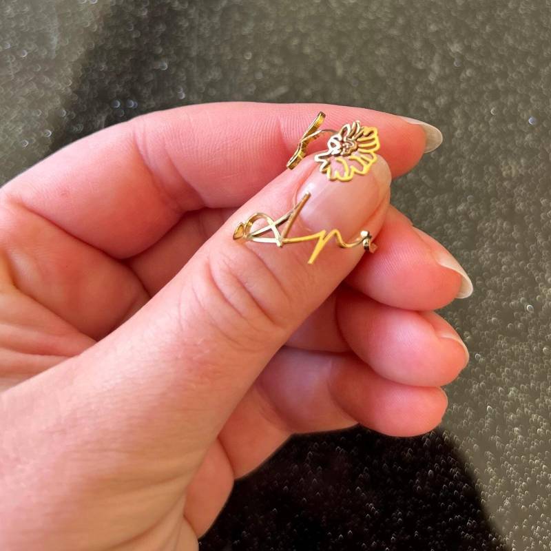 April Geburtsblume Ring Gänseblümchen Vergoldet Größenverstellbar von PanicQueenCreation