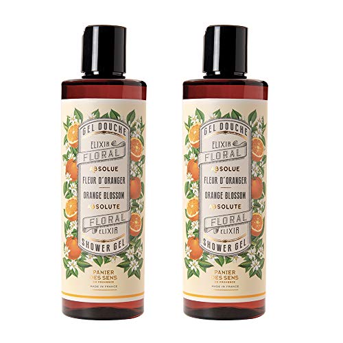 Panier des Sens Duschgel Orangenblüte - Duschgel Damen mit Sheabutter - Naturkosmetik Made in France – 2x250ml von Panier des Sens