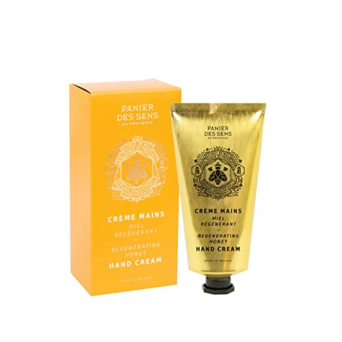 Panier des Sens - Handcreme für sehr Trockene Hände und Haut - Honig handlotion, Feuchtigkeitscreme, Handmaske - Shea Butter und Mandelöl - Handpflege aus Frankreich 97% nat. Inhaltsstoffe - 75 ml von Panier des Sens