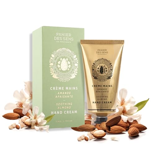 Panier des Sens - Handcreme für sehr Trockene 75ml- Mandel handlotion, Feuchtigkeitscreme, Handmaske - Shea Butter & Mandelöl - Handpflege aus Frankreich 97% natürliche Inhaltsstoffe von Panier des Sens