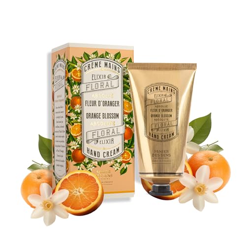 Panier des Sens Orangenblüten Handcreme für sehr trockene Hände 75ml - Hand Cream mit Mandel- und Olivenöl für intensive Pflege - 97% natürliche Inhaltsstoffe - hergestelt in Frankreich von Panier des Sens