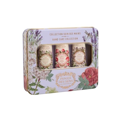 Panier des Sens - Geschenk für Frauen - Trio aus natürlicher Handcreme Eisenkraut, Rose, Lavendel - Geschenkideen für Frauen - Geschenkset mit 97% natürlichen Inhaltsstoffen – Hand Cream 3x30ml von Panier des Sens