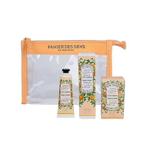 Panier des Sens - Körperpflege Geschenkset - Orangenblüten Duft - Roll On 10 ml + Handcreme 30 ml + Feste Seife 150 g - Geschenkidee für Frauen & Männer von Panier des Sens