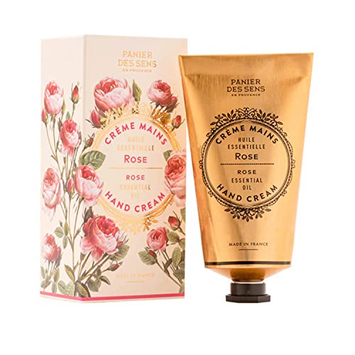 Panier des Sens - Handcreme für sehr Trockene Hände und Haut - Rosenhandlotion, Feuchtigkeitscreme, Handmaske - mit Shea Butter und Olivenöl - Handpflege aus Frankreich 97% nat. Inhaltsstoffe - 75 ml von Panier des Sens