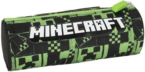 Minecraft – Federmäppchen für Schreibwaren, mit Reißverschluss aus Metall, personalisierbar, kleines Federmäppchen für Jungen und Mädchen, Grün – 20 x 8 cm, grün, tagia unica, Casual von Franco Cosimo Panini