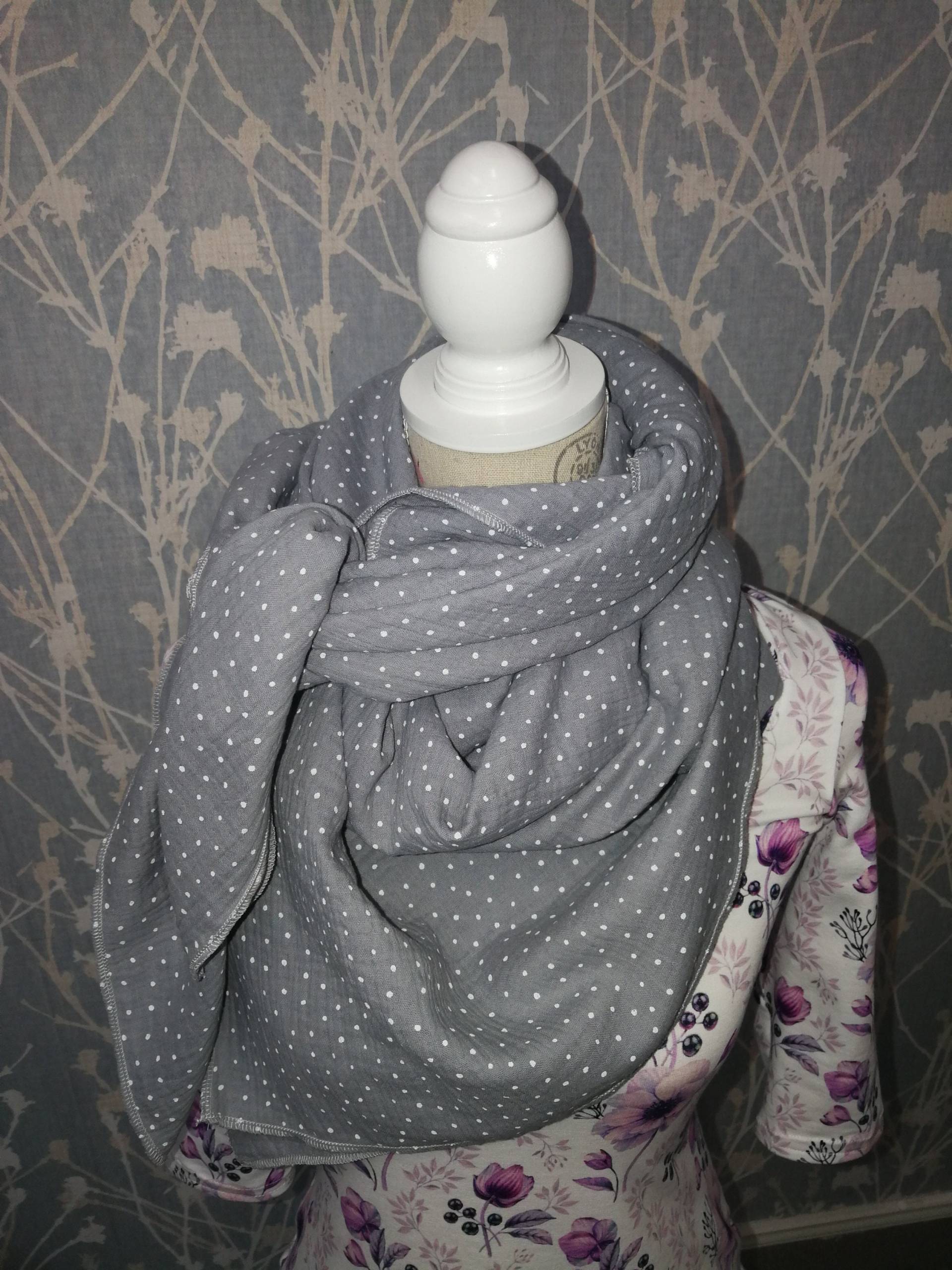 Musselintuch Xxl Punkte Damen von Panjona