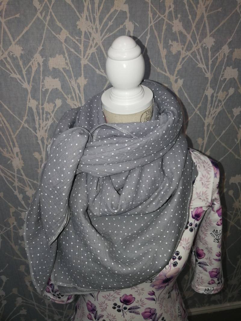 Musselintuch Xxl Punkte Damen von Panjona