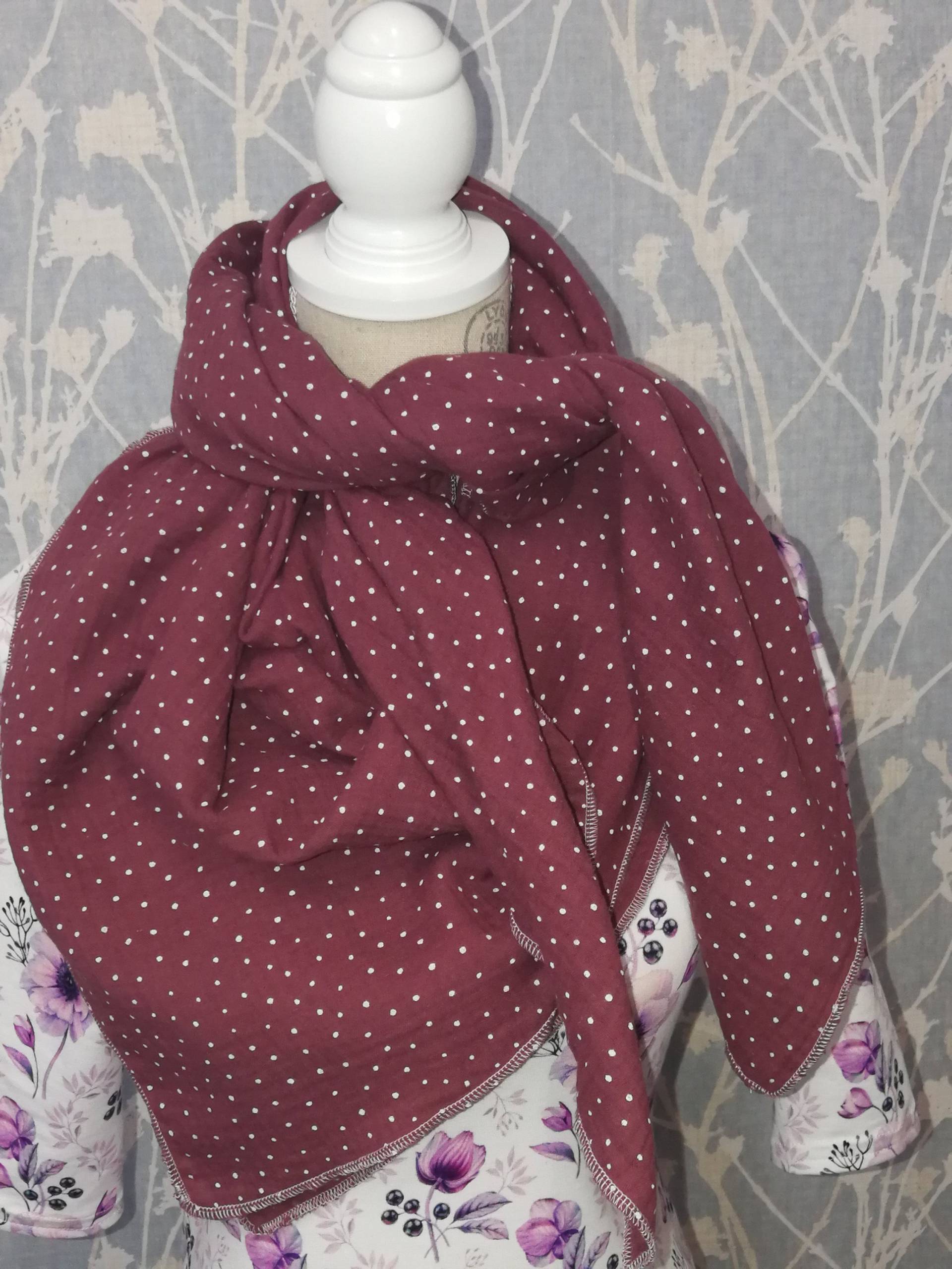 Musselintuch Xxl Punkte Damen von Panjona