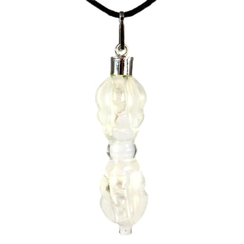 Panotophia Bergkristall Amulett Dorje Vajra Edelsteine Anhänger von Panotophia