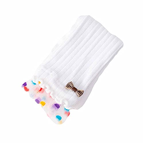 PanpanBox 2er Pack Mädchen Leggings Dünn Strumpfhose Frühjahr Jeggings Freizeithosen mit Spitze Dehnbar Kinder Pants 2-10 Jahre (Weiß, 110-122) von PanpanBox