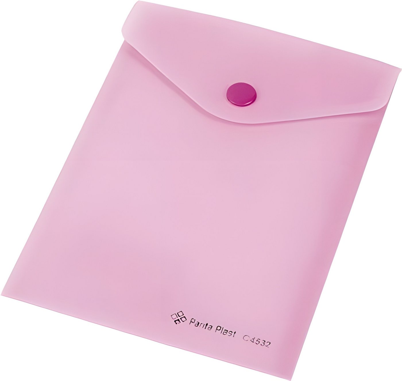 Panta Plast Dokumententasche Dokumentenhülle A6 mit Druckknopf pastellrosa von Panta Plast