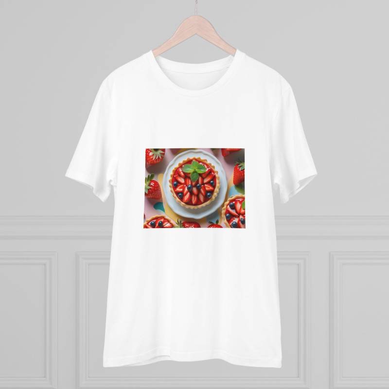 Leckere Desserts - Bio-T-Shirt Geburtstag Erdbeere Foodie-Grafik-T-Shirt Trendige Streetwear Unisex-Design Einzigartiges T-Shirt Geschenk von Pantehes