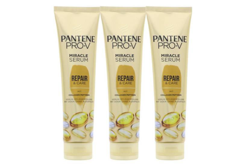 Pantene Haarspülung 3 x Pantene Pro-V Miracle Serum Repair & Care Pflegespülung je 160 ml von Pantene