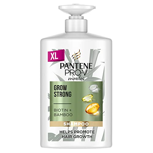 Pantene Shampoo mit Bambus und Biotin | Anti-Haarausfall-Shampoo für Damen | XL Flasche mit Spender, 1 l von Pantene