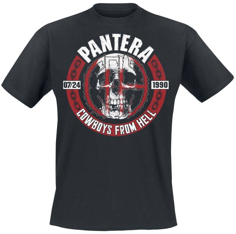 Pantera Skull Circle T-Shirt schwarz in XXL von Pantera